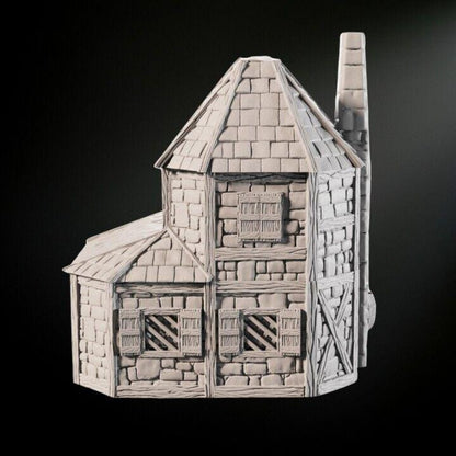 Alchemist House Medieval 28mm DND Terrain | Tabletop Wargaming Scenery for Frostgrave & RPG | 3D Printed