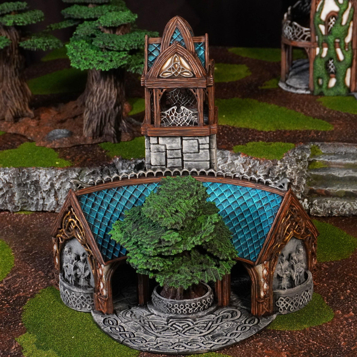 Elven Council Chamber 28mm DND Terrain | Tabletop Wargaming Scenery for Frostgrave & RPG | 3D Printed