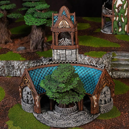 Elven Council Chamber 28mm DND Terrain | Tabletop Wargaming Scenery for Frostgrave & RPG | 3D Printed