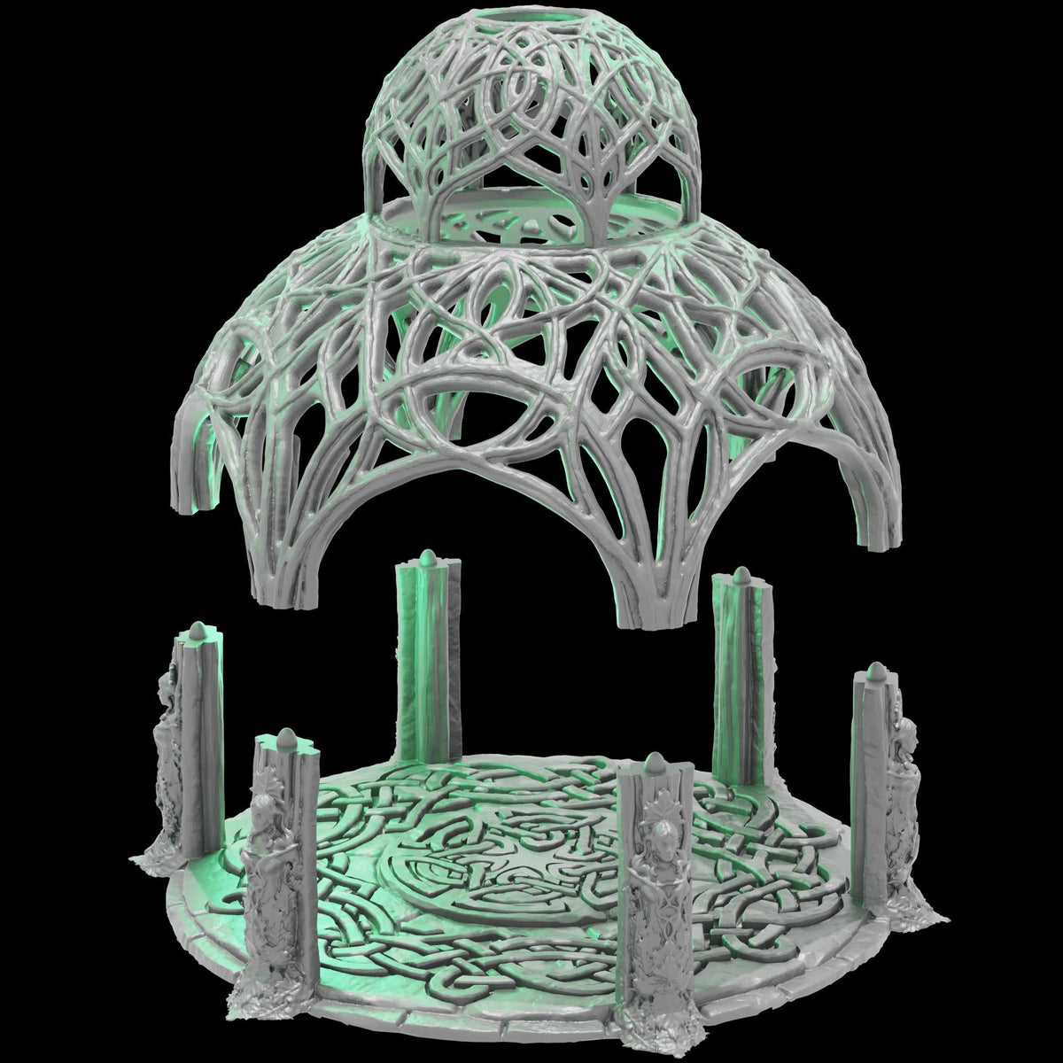 Elven Council Gazebo 28mm DND Terrain | Tabletop Wargaming Scenery for Frostgrave & RPG | 3D Printed