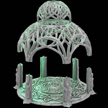 Elven Council Gazebo 28mm DND Terrain | Tabletop Wargaming Scenery for Frostgrave & RPG | 3D Printed