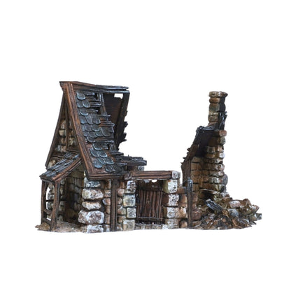 Stick House 28mm DND Terrain | Tabletop Wargaming Scenery for Frostgrave & RPG | Unpainted 3D Printed