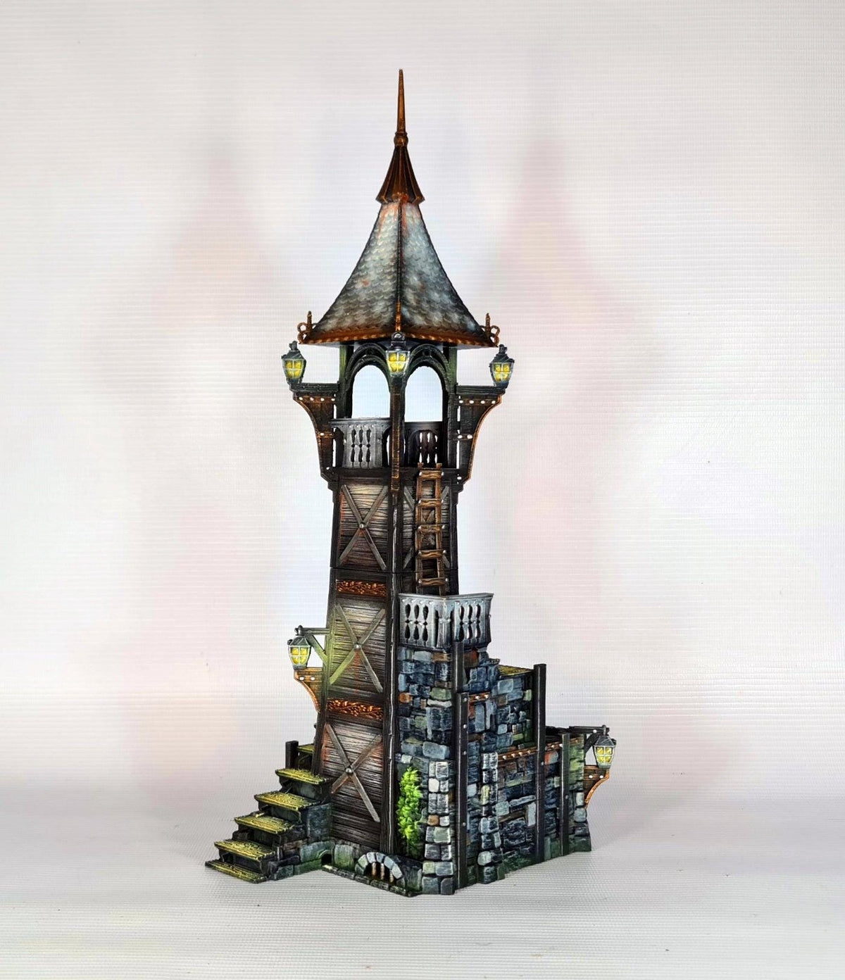 Weatherstorm Tower 28mm DND Terrain | Tabletop Wargaming Scenery for Frostgrave & RPG | Unpainted 3D Printed