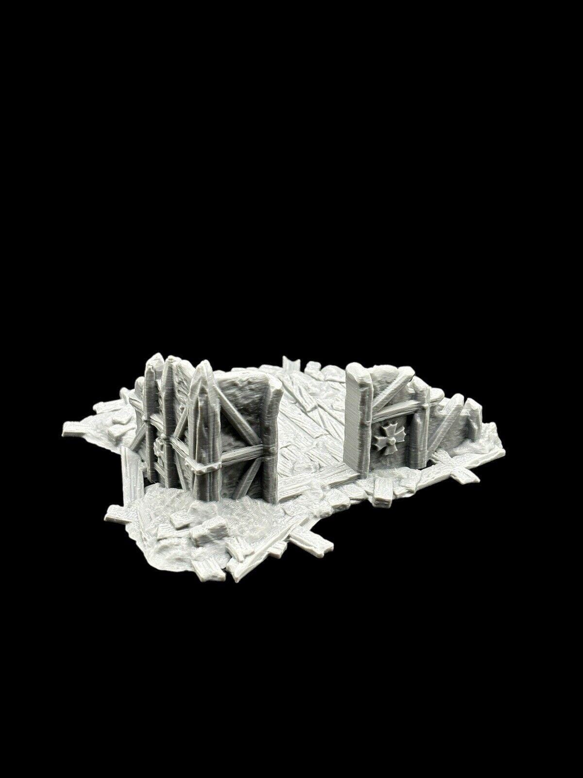 28mm Building Ruins Terrain Scenery for DND, Wargames