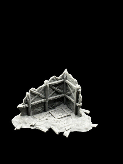 28mm Building Ruins Terrain Scenery for DND, Wargames