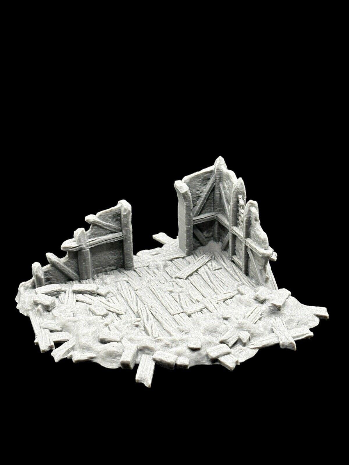28mm Building Ruins Terrain Scenery for DND, Wargames