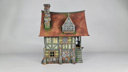 Beetroot House 28mm DND Terrain | Tabletop Wargaming Scenery for Frostgrave & RPG | Unpainted 3D Printed