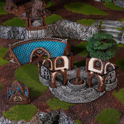 Elven Council Chamber 28mm DND Terrain | Tabletop Wargaming Scenery for Frostgrave & RPG | 3D Printed