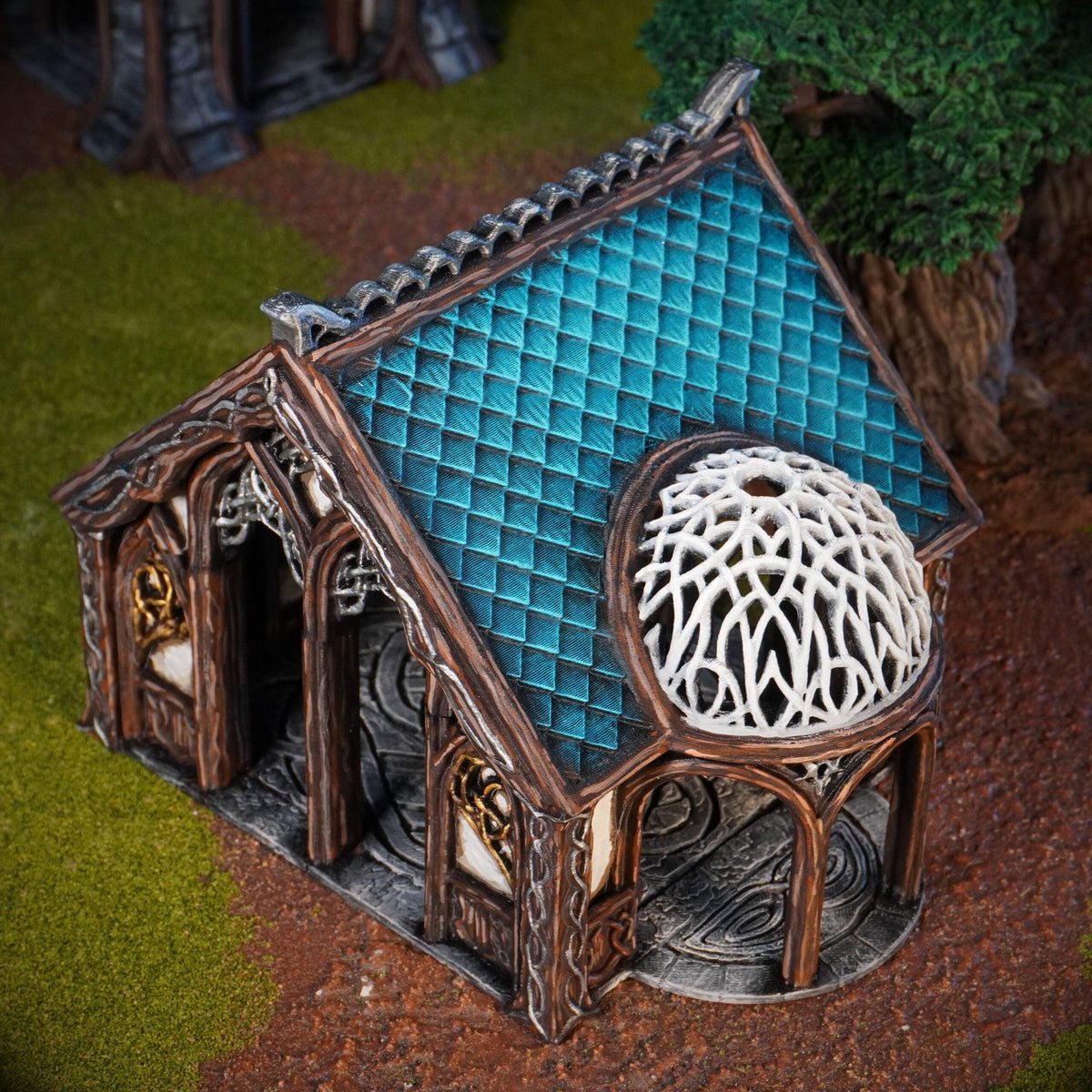 Elven Home 28mm DND Terrain | Tabletop Wargaming Scenery for Frostgrave & RPG | Unpainted 3D Printed