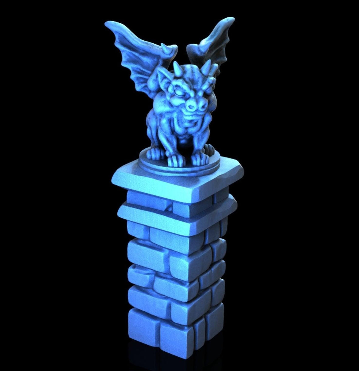 Gargoyle Statue 28mm DND Scatter Terrain | Tabletop Wargaming Scenery for Frostgrave & RPG | 3D Printed