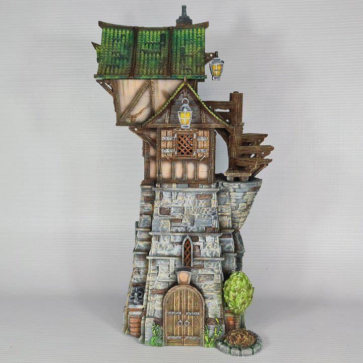 The Green Dragon Tavern 28mm DND Terrain | Tabletop Wargaming Scenery for Frostgrave & RPG | 3D Printed