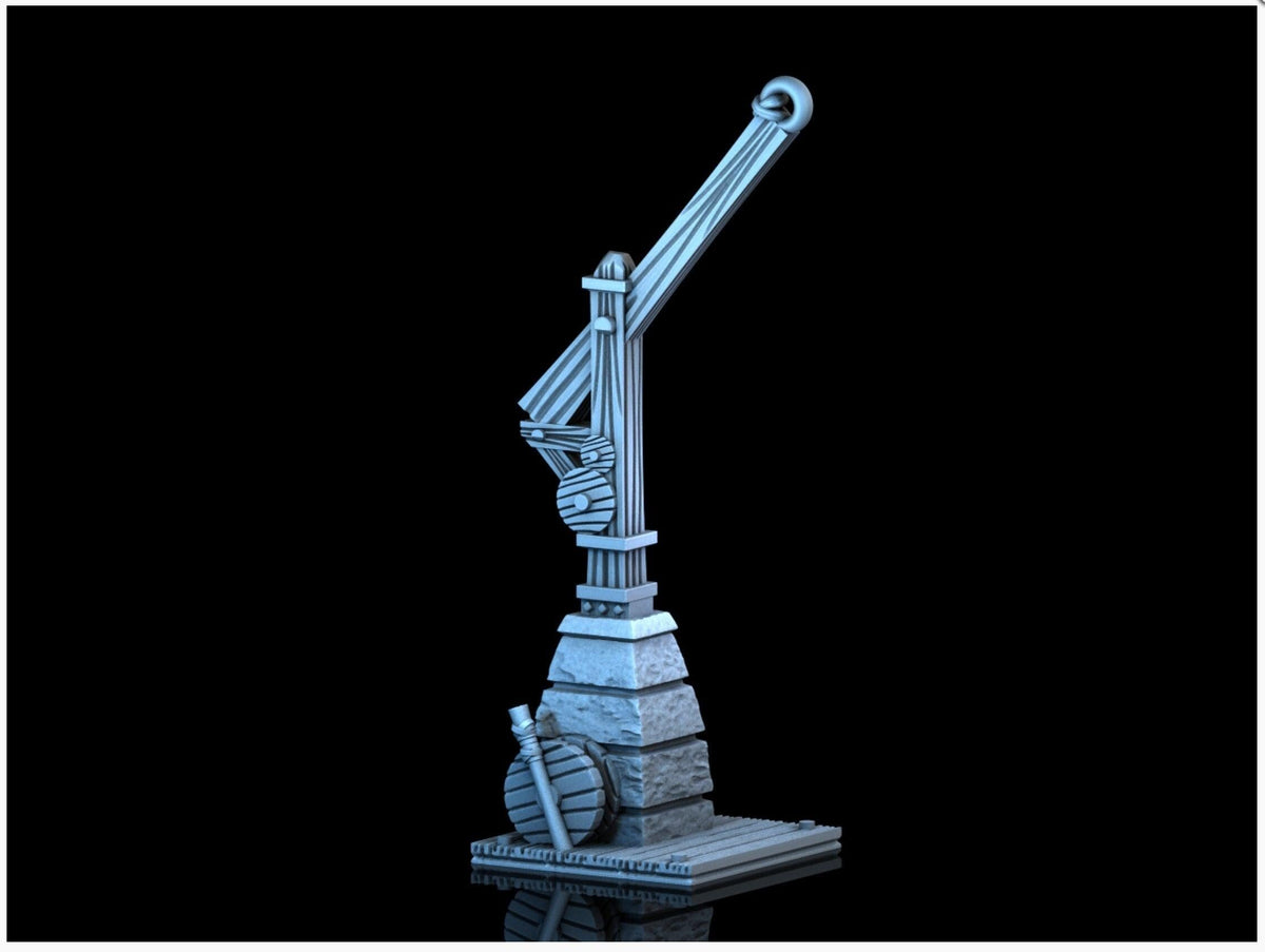 Hoist Crane 28mm DND Scatter Terrain | Tabletop Wargaming Scenery for Frostgrave & RPG | Unpainted 3D Printed