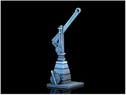 Hoist Crane 28mm DND Scatter Terrain | Tabletop Wargaming Scenery for Frostgrave & RPG | Unpainted 3D Printed