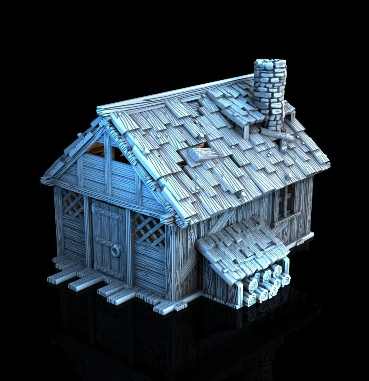 Lumberjack House 28mm DND Terrain | Tabletop Wargaming Scenery for Frostgrave & RPG | Unpainted 3D Printed