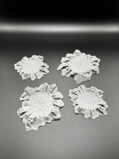 4x 28mm Craters for Tabletop Gaming For tabletop wargaming - 3D Printed