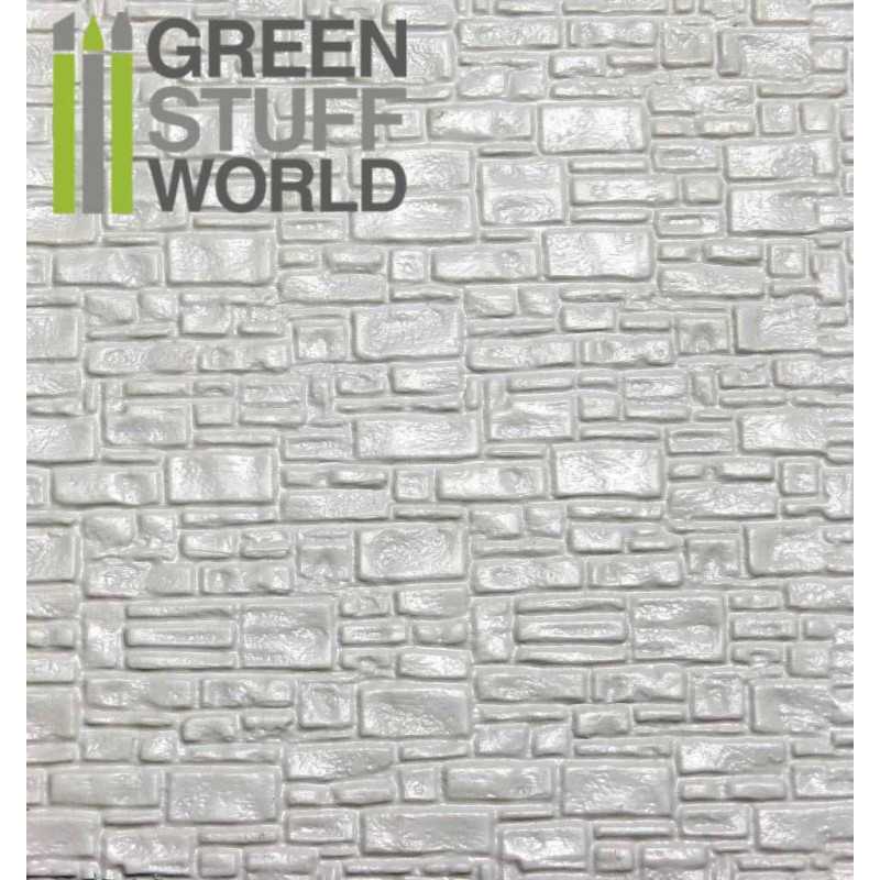 Textured ABS Plasticard Sheet - Smooth Rock Wall | Green Stuff World