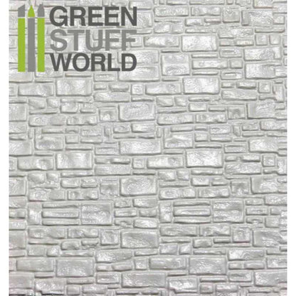 Textured ABS Plasticard Sheet - Smooth Rock Wall | Green Stuff World