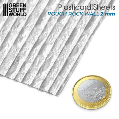 Textured Styrene Plasticard Sheet - Rock Wall Rough | Green Stuff World