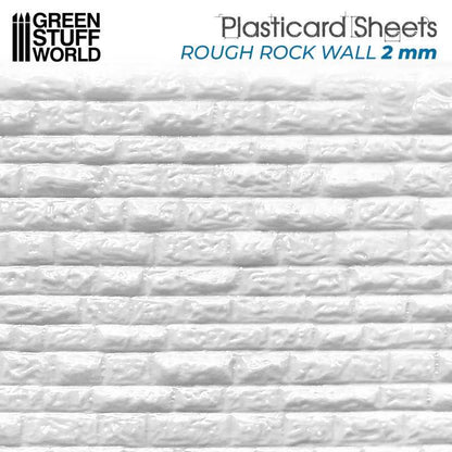 Textured Styrene Plasticard Sheet - Rock Wall Rough | Green Stuff World