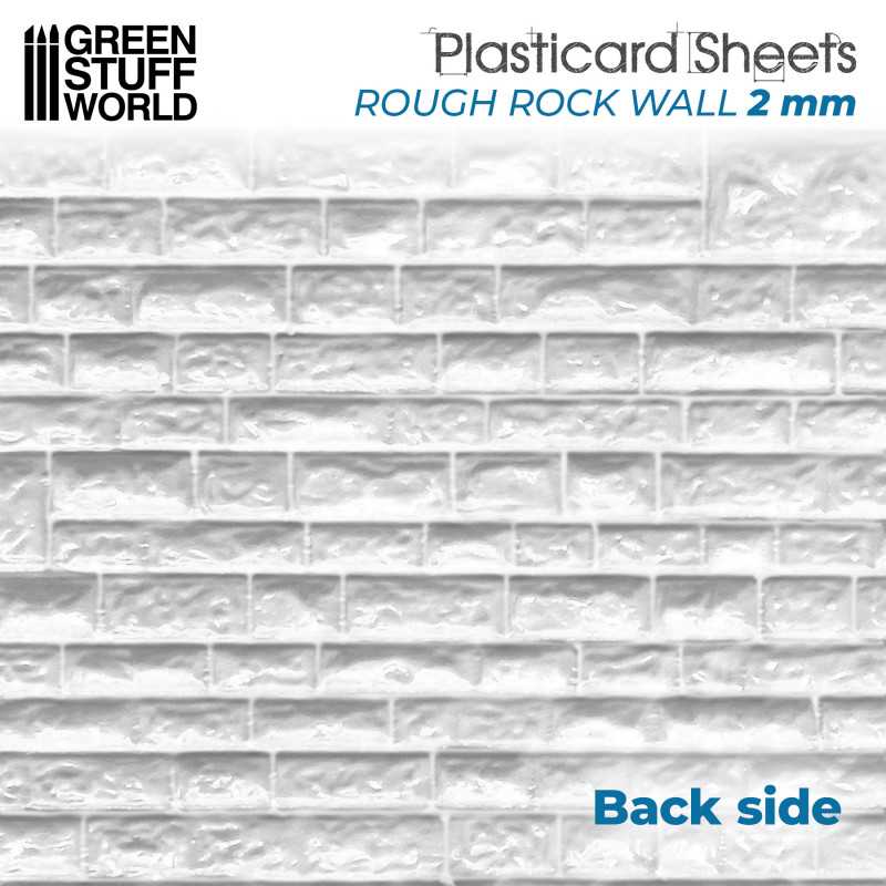 Textured Styrene Plasticard Sheet - Rock Wall Rough | Green Stuff World