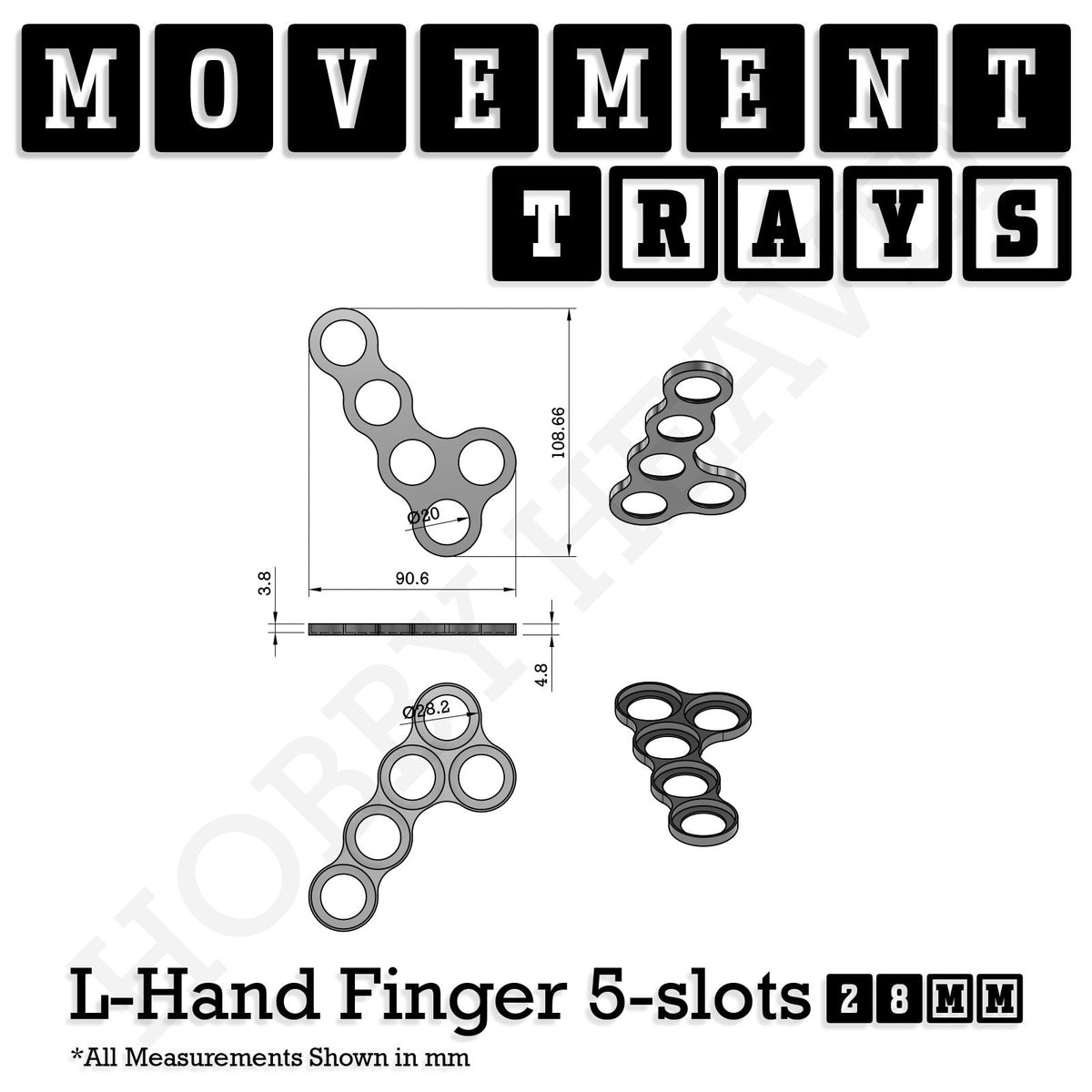 28mm Movement Trays for Tabletop Games | Wargaming | Full Range