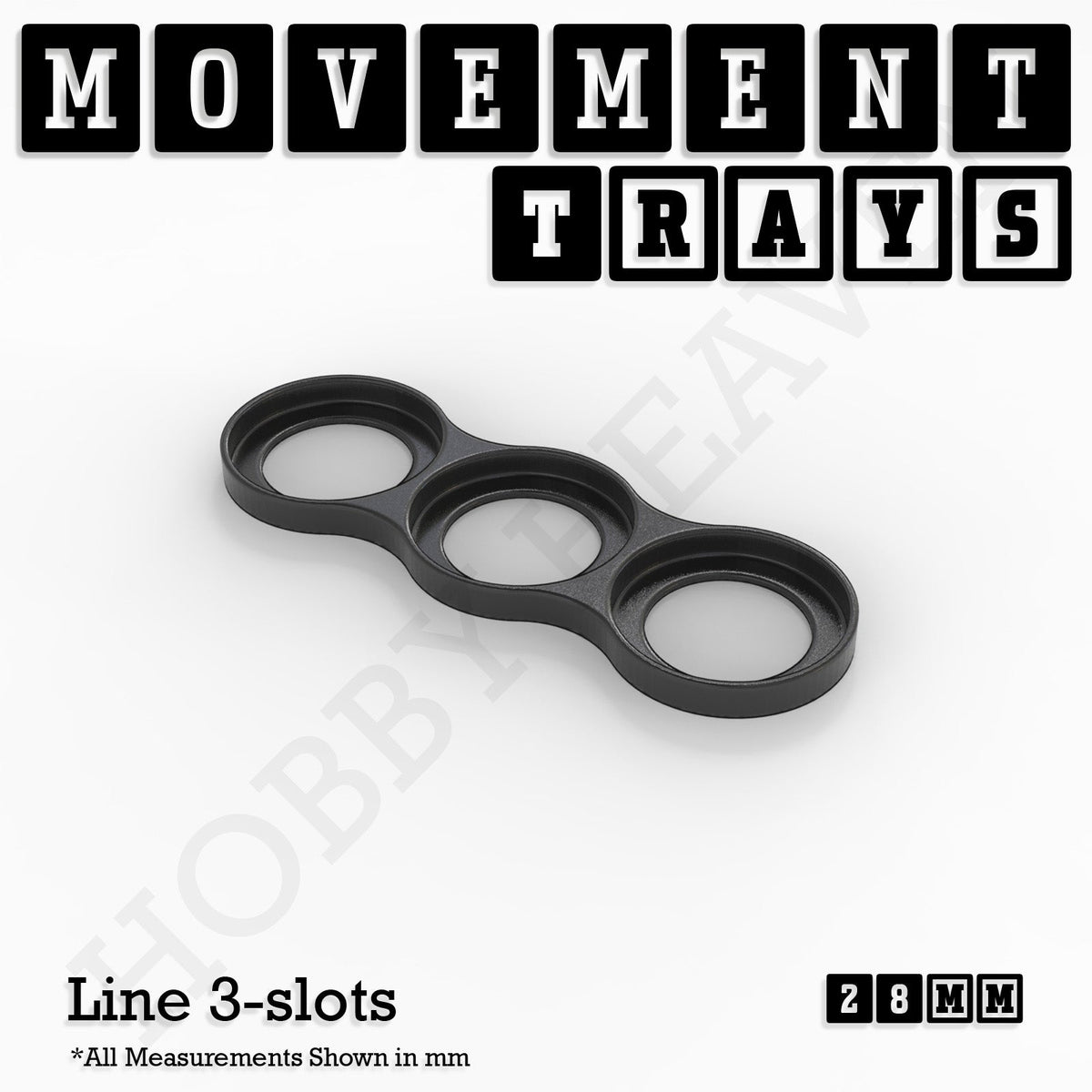 28mm Movement Trays for Tabletop Games | Wargaming | Full Range