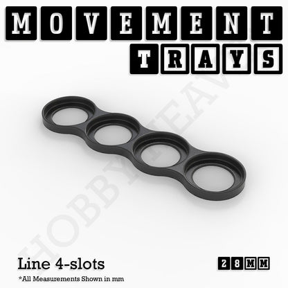 28mm Movement Trays for Tabletop Games | Wargaming | Full Range