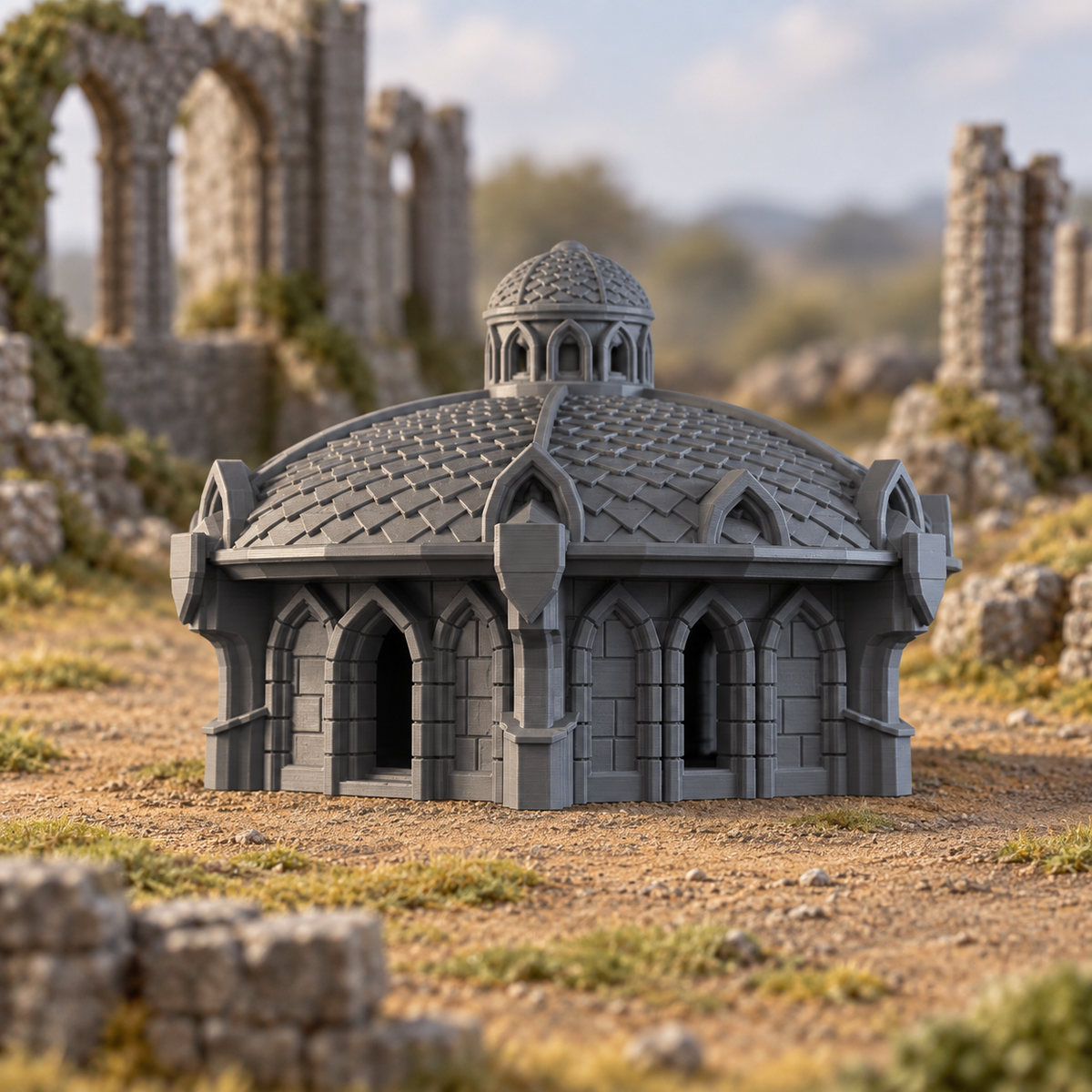Lost City Building 28mm DND Terrain Set 1 | Tabletop Wargaming Ruins for Frostgrave & RPG | 3D Printed