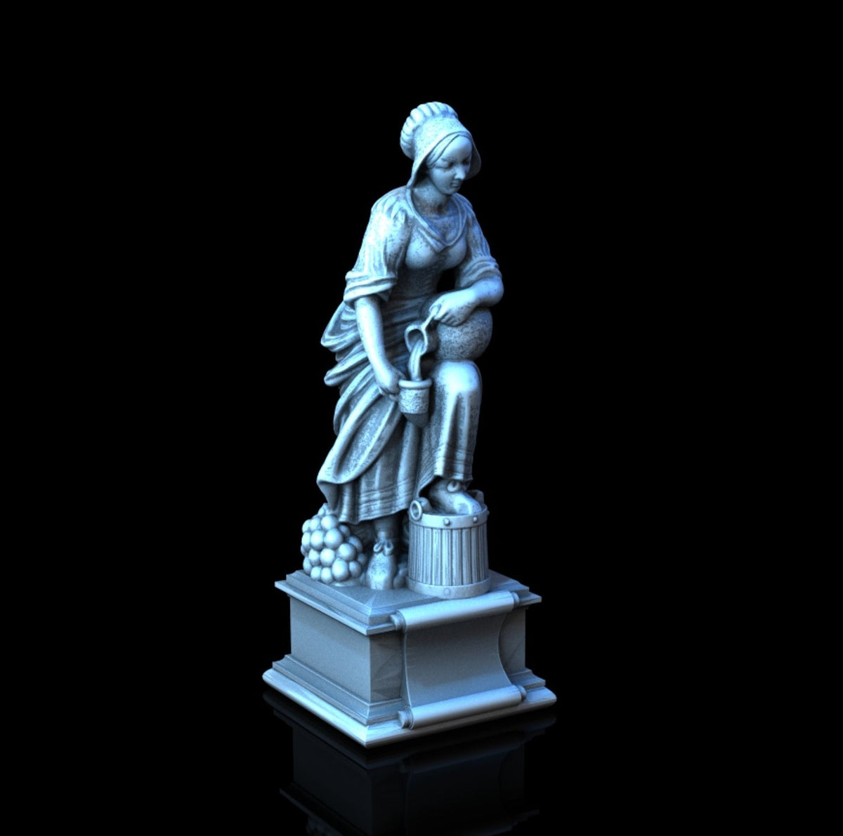 Merchant Maid Statue - 28mm DND/Wargame/RPG Terrain
