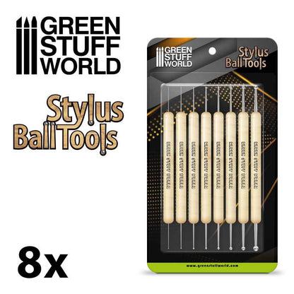 Stylus Ball Sculpting Tool Set - 8pc | Green Stuff World