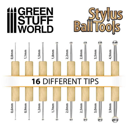 Stylus Ball Sculpting Tool Set - 8pc | Green Stuff World
