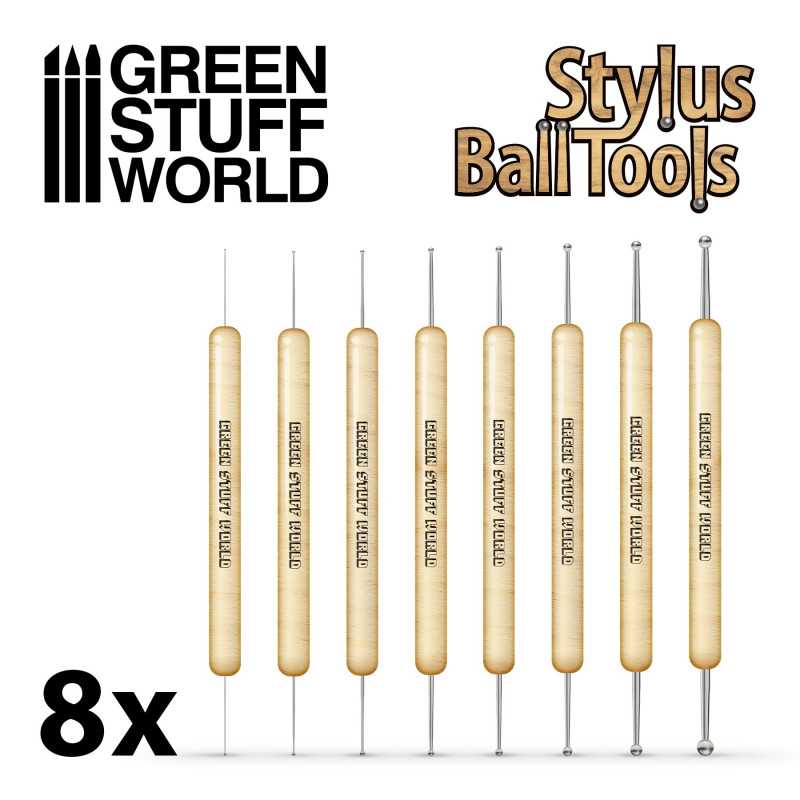 Stylus Ball Sculpting Tool Set - 8pc | Green Stuff World