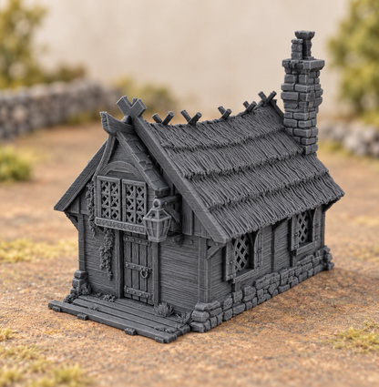 Cottage – 28mm Fantasy Tabletop Terrain, Unpainted
