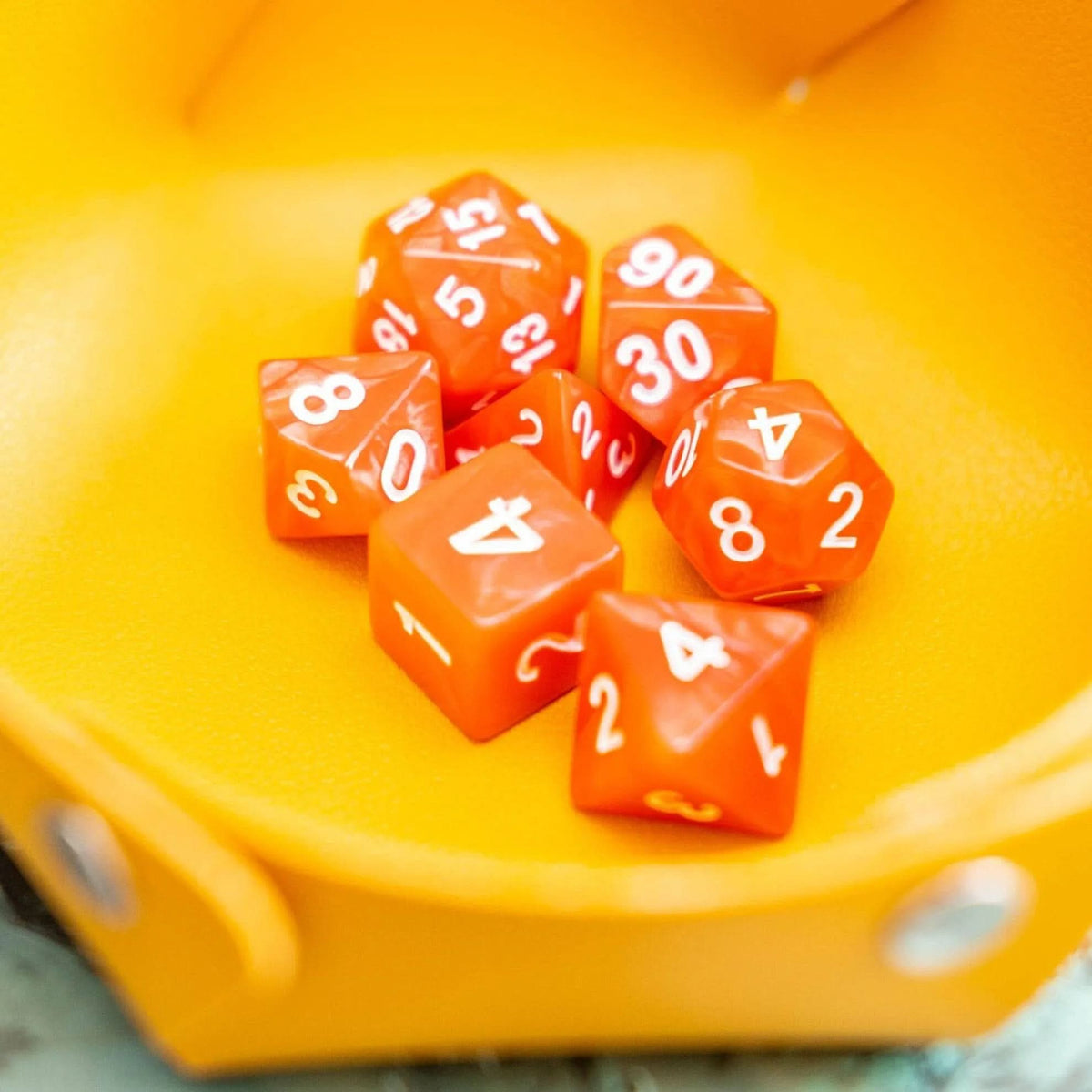 Red Pearl Dice Set