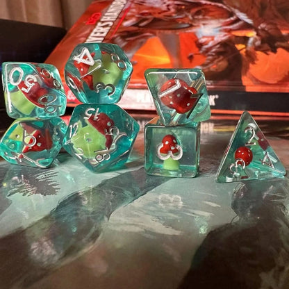 Mushroom Aqua Blue dice