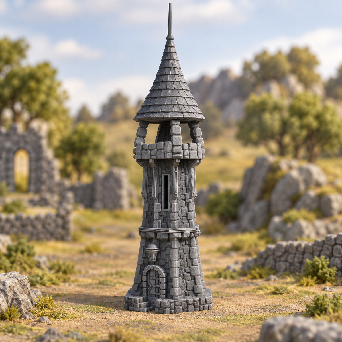 Newfoundland Tower 28mm DND Terrain | Tabletop Wargaming Scenery for Frostgrave & RPG | 3D Printed