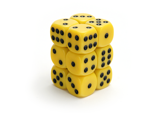 12x16mm Dice Block | Opaque Yellow