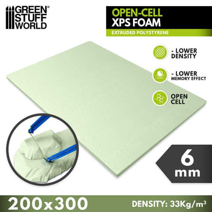 Open Cell XPS Foam Sheet - 200 x 300mm | Green Stuff World