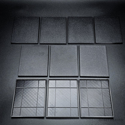100x75mm Rectangle Plain Plastic Bases 3D Print