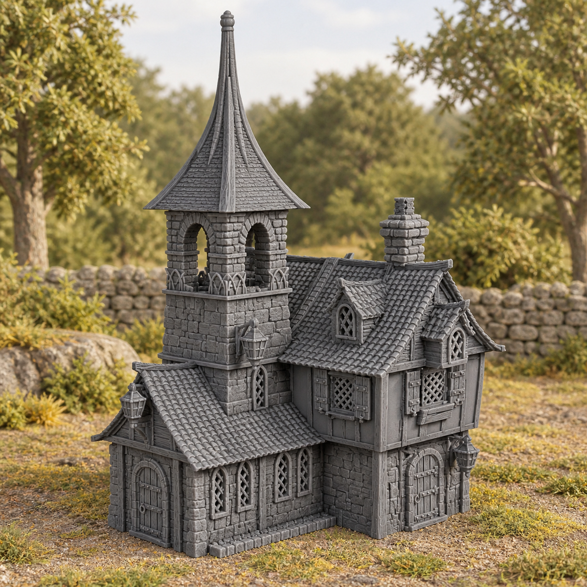 Raspberry Dale Cottage 28mm DND Terrain | Tabletop Wargaming Scenery for Frostgrave & RPG | 3D Printed