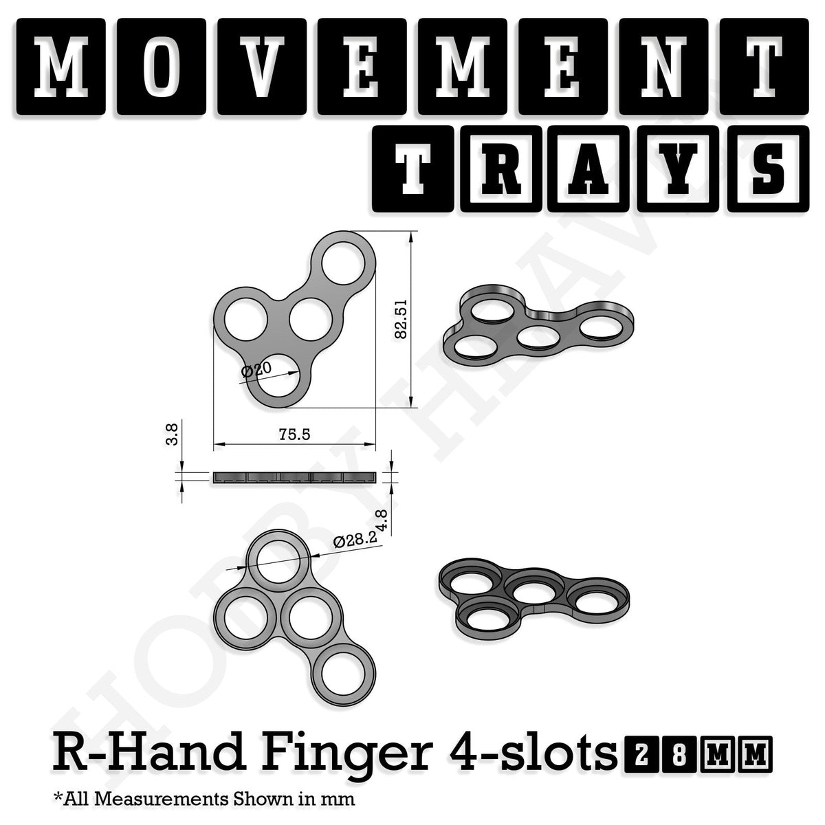 28mm Movement Trays for Tabletop Games | Wargaming | Full Range