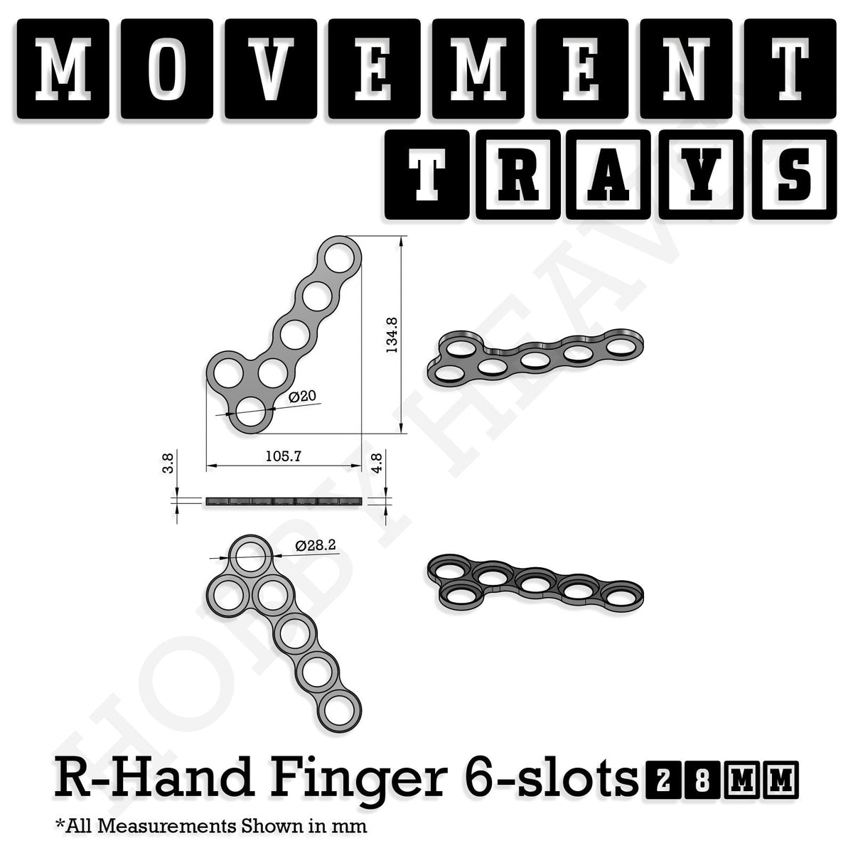 28mm Movement Trays for Tabletop Games | Wargaming | Full Range