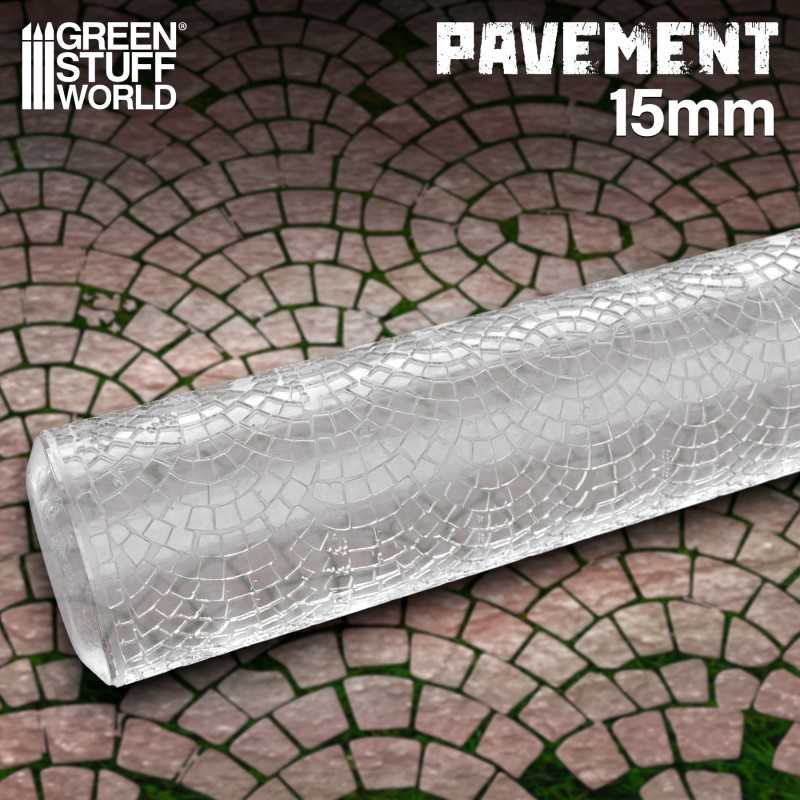 15mm Textured Rolling Pin - Pavement | Green Stuff World