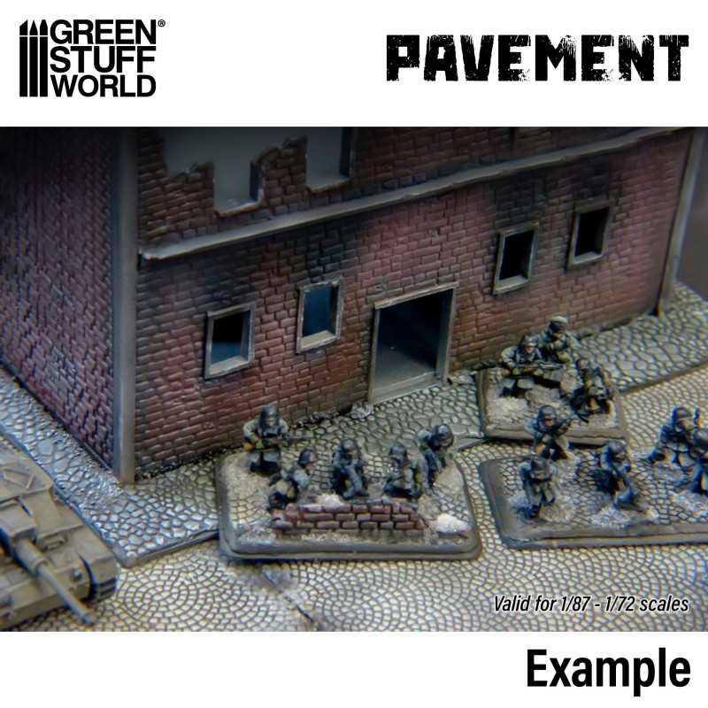 15mm Textured Rolling Pin - Pavement | Green Stuff World