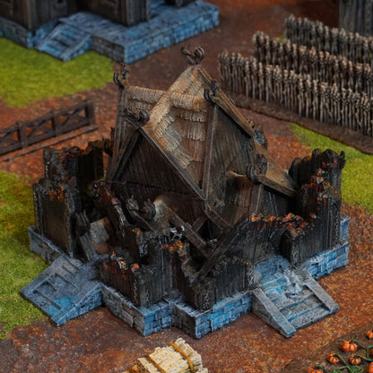 Ruined Barracks - 28mm Tabletop Terrain Piece