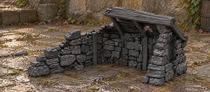 Ruined Medieval House 28mm DND Terrain Set A | Wargaming Scenery for Frostgrave & RPG | Unpainted 3D Printed