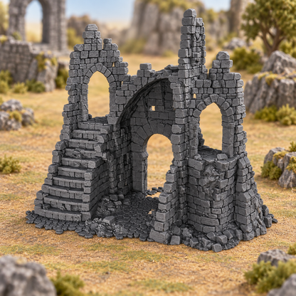 Ruined Tower B - 28mm DND/Wargame/RPG Terrain