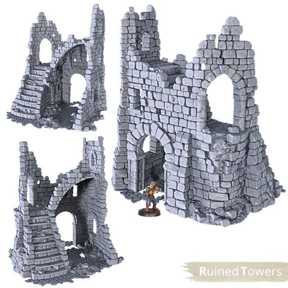Ruined Tower B - 28mm DND/Wargame/RPG Terrain