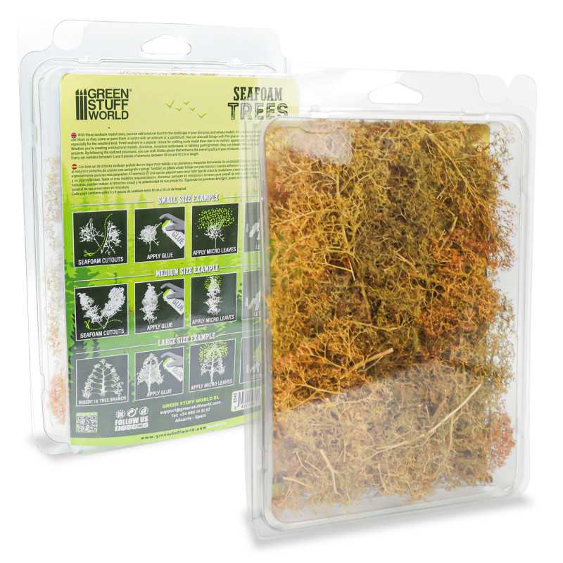 Scale Model Seafoam Diorama Trees (mix) | Green Stuff World