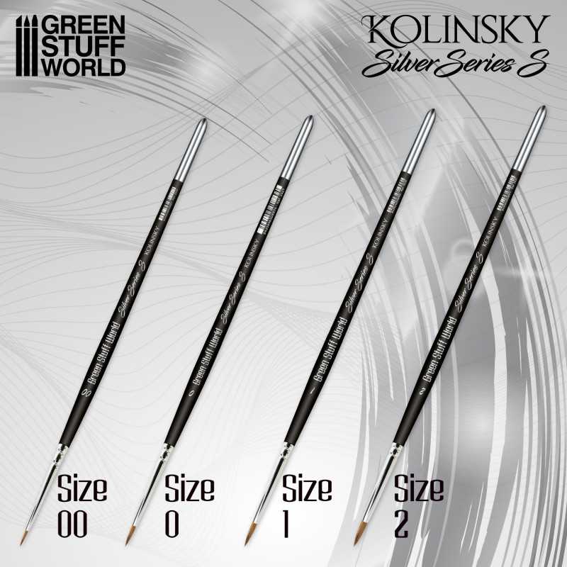 Kolinsky Sable Silver Series (S) Paintbrush Set - 4pc | Green Stuff World